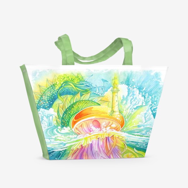 Пляжная сумка «Медуза. Португальский кораблик.»