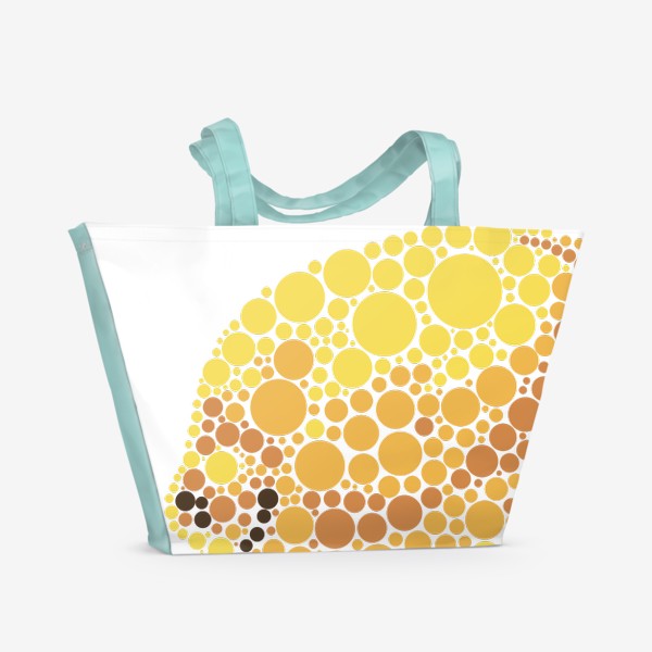 Пляжная сумка «принт из точек фрукты лимон»