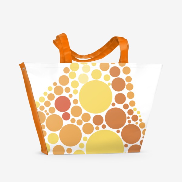 Пляжная сумка «принт из точек фрукты груша»