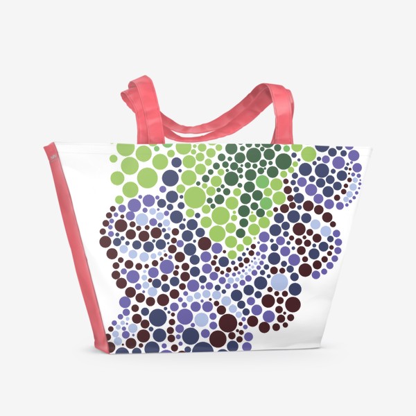 Пляжная сумка «принт из точек фрукты виноград»