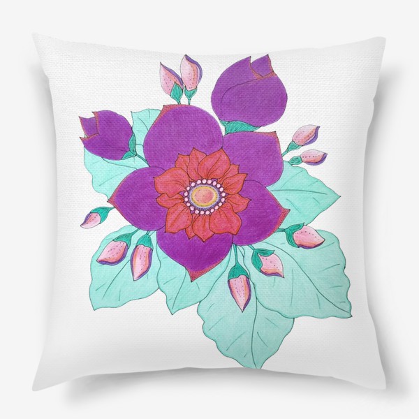 Подушка «Фиолетовый цветок»