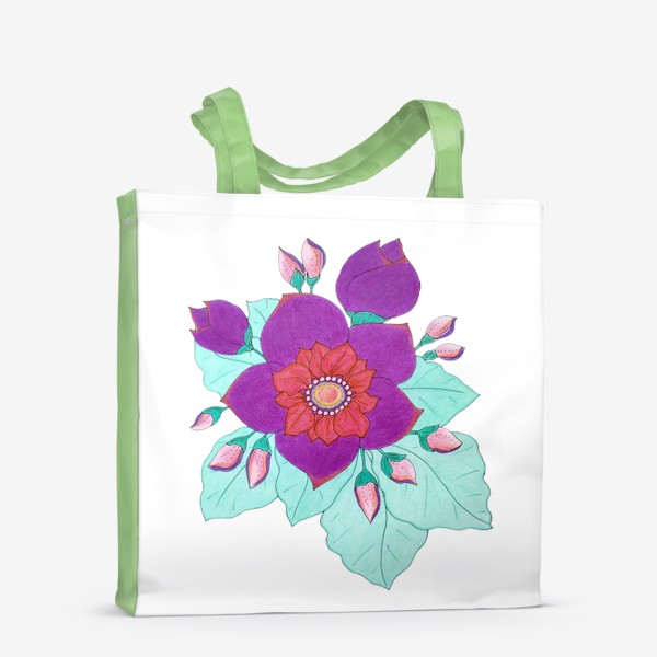 Сумка-шоппер «Фиолетовый цветок»