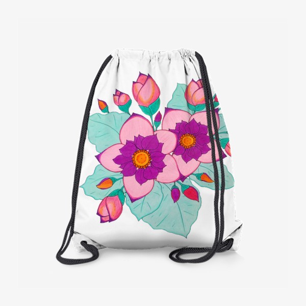 Рюкзак «Цветы с бутонами»