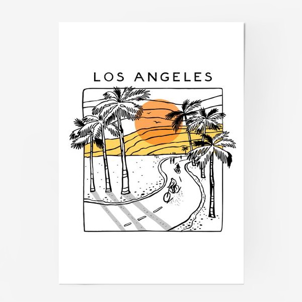 Постер «Лос-Анджелес. Los Angeles. Пляж»