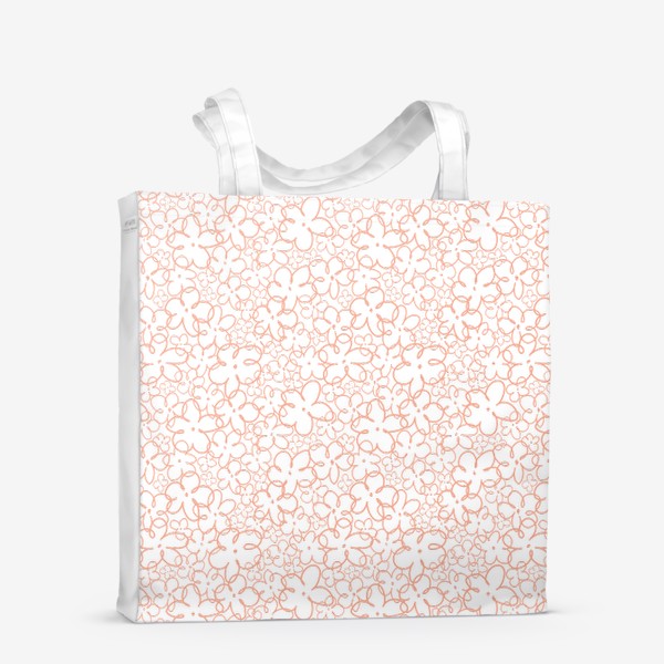 Сумка-шоппер « Розовые простые цветочки»