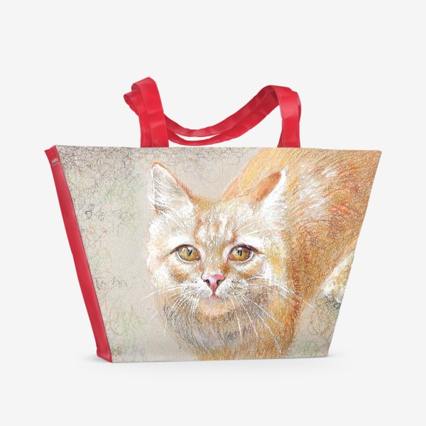 Пляжная сумка «Рыжий котик »