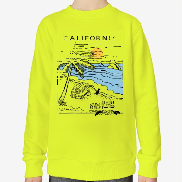 Свитшот «Калифорния. California. Берег моря. Любителю моря и водных видов спорта»