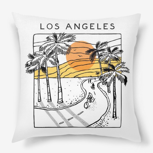 Подушка «Лос-Анджелес. Los Angeles. Пляж»