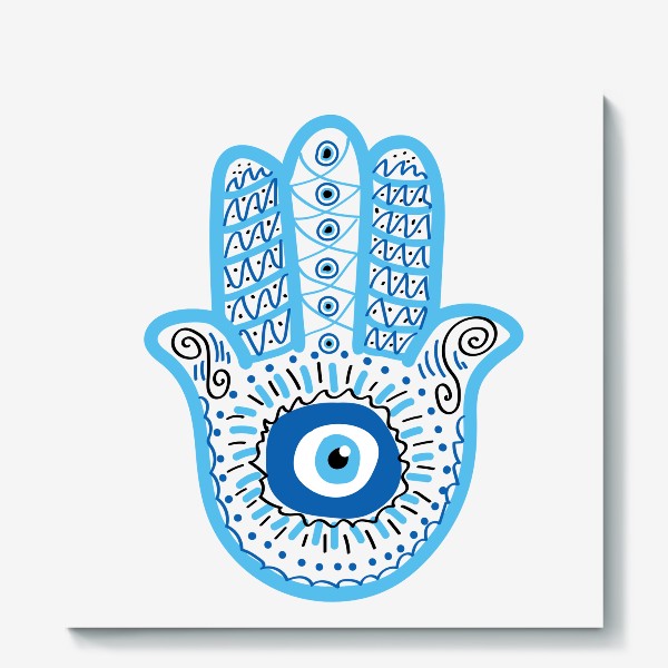 Холст «Рука Фатимы, защитный турецкий символ глаз»