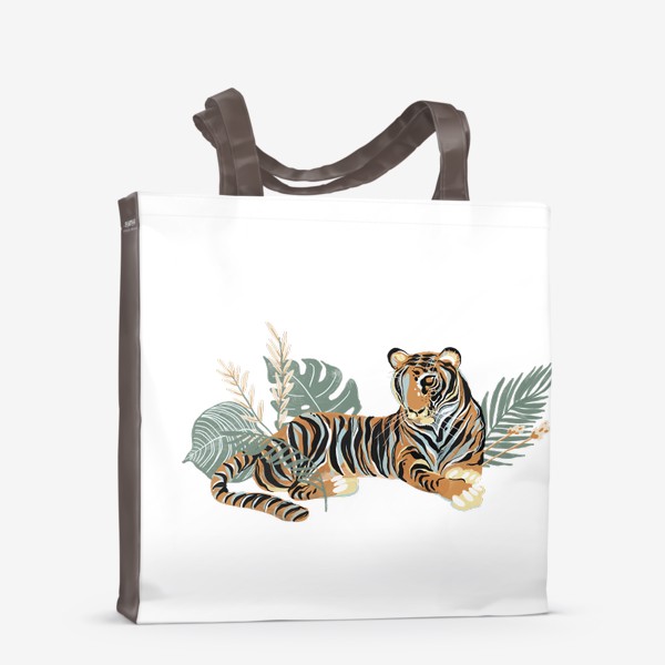 Сумка-шоппер «Тигр в растениях»