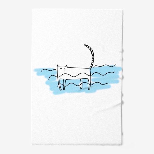 Полотенце «Кот купается. Морской котик. Лето»