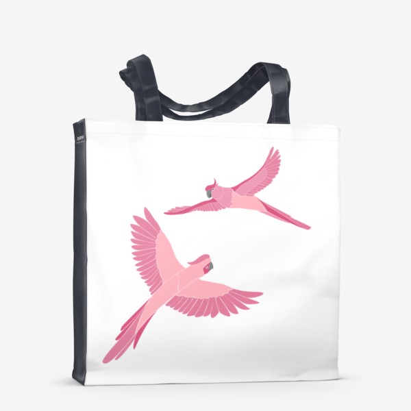 Сумка-шоппер «Два розовых попугая»