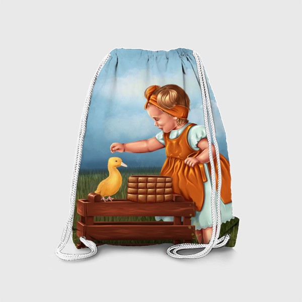 Рюкзак «Девочка с утёнком»