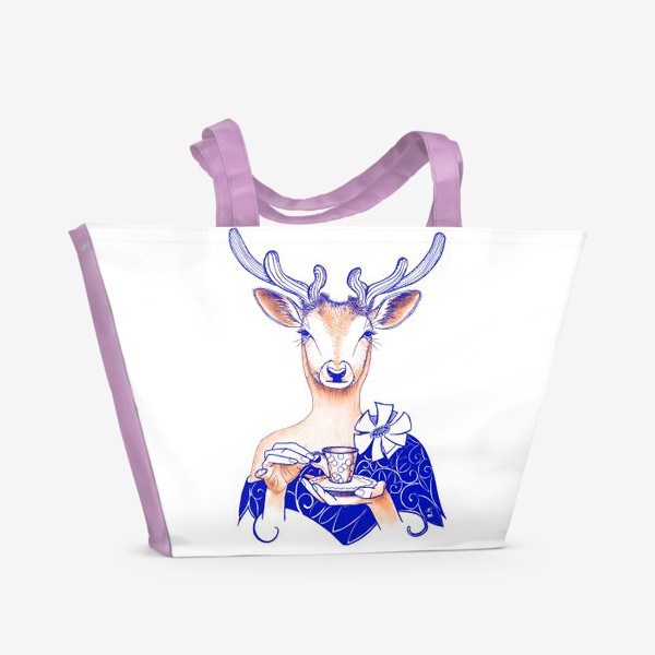 Пляжная сумка «Мадам - олень (два цвета)»