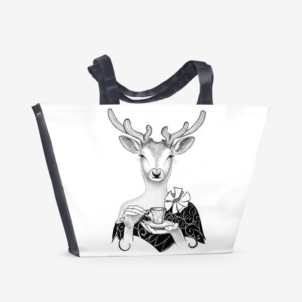 Пляжная сумка «Мадам - олень»