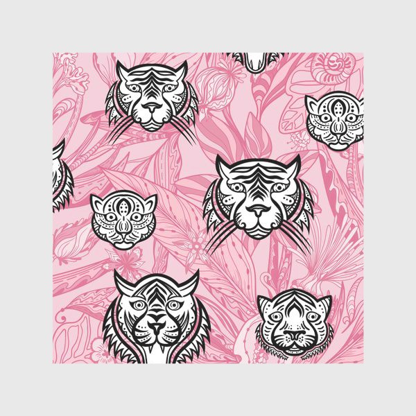 Скатерть «Тигры на розовом»
