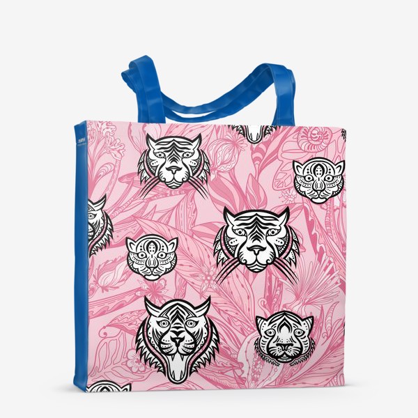 Сумка-шоппер «Тигры на розовом»