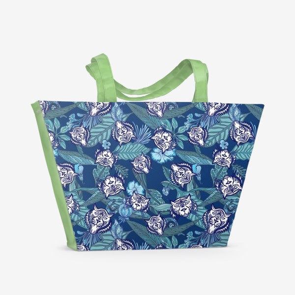 Пляжная сумка «Синие тигры»