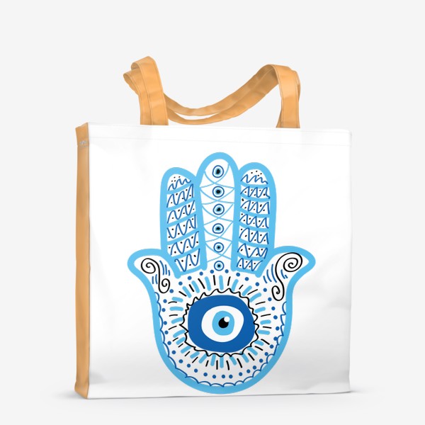 Сумка-шоппер &laquo;Рука Фатимы, защитный турецкий символ глаз&raquo;