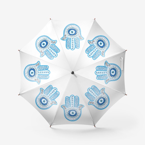 Зонт «Рука Фатимы, защитный турецкий символ глаз»