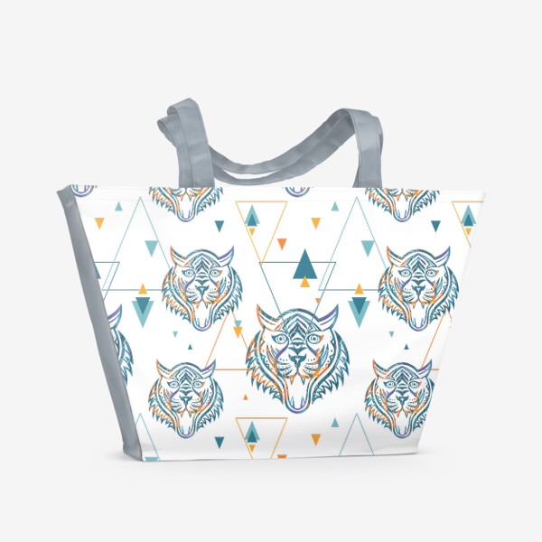 Пляжная сумка «Геометрические тигры»