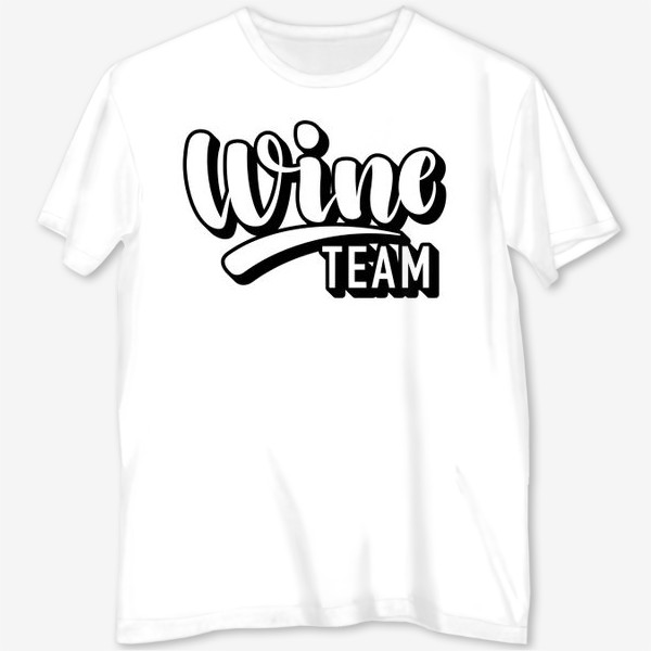 Футболка с полной запечаткой «Wine team»