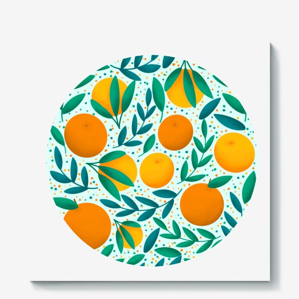 Холст «Апельсины паттерн»