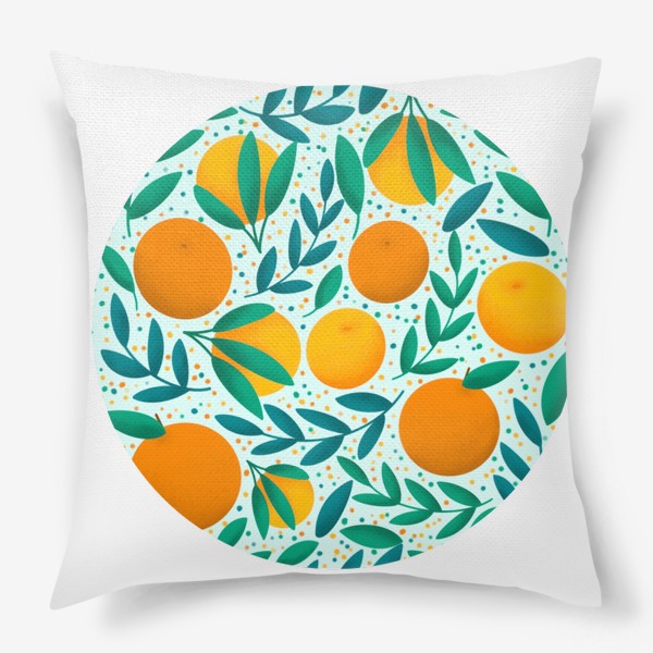 Подушка «Апельсины паттерн»