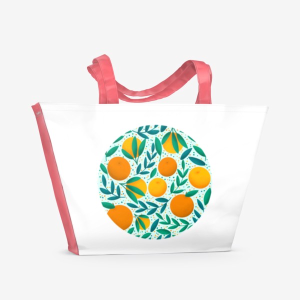 Пляжная сумка «Апельсины паттерн»