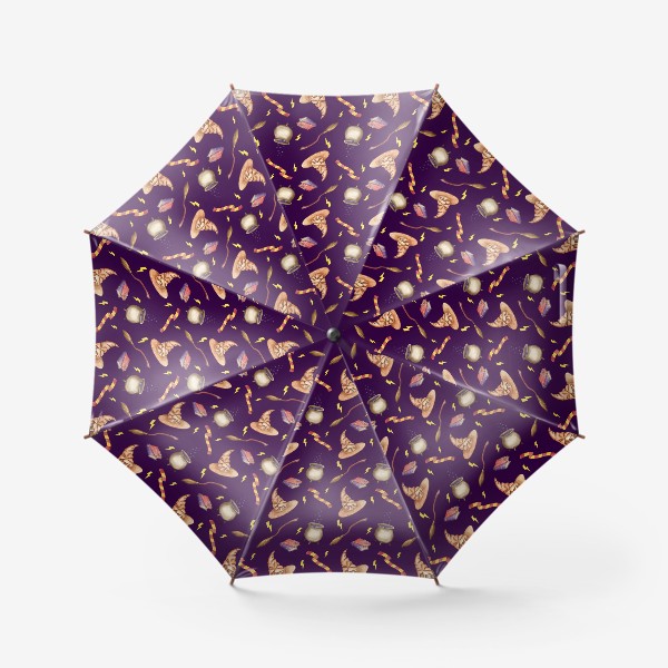 Зонт «Гарри Поттер (фиолетовый фон) бесшовный паттерн»