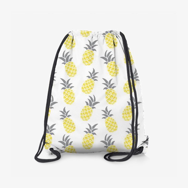 Рюкзак «Паттерн спелые ананасы на белом фоне»