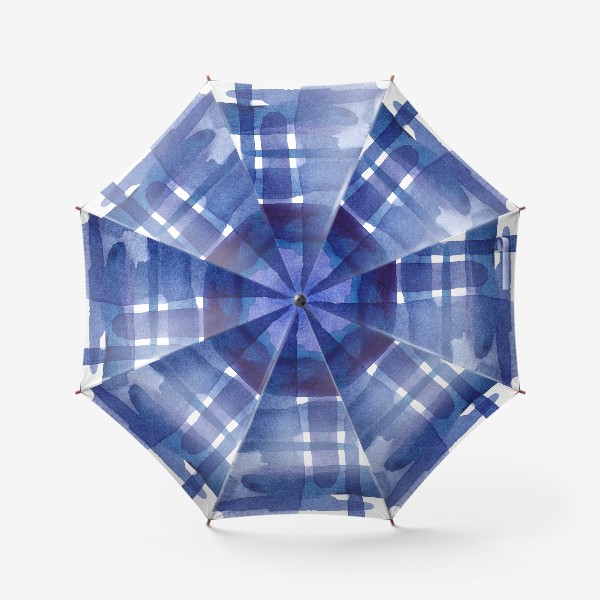 Зонт «Акварель. Абстракция. Синий»