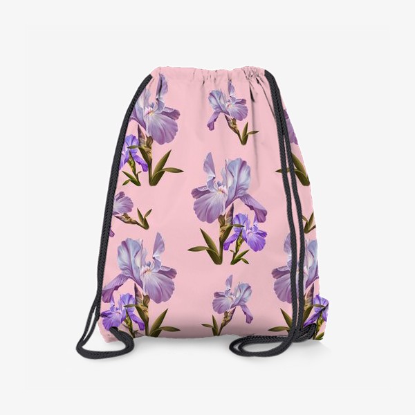 Рюкзак «Ирисы на розовом»