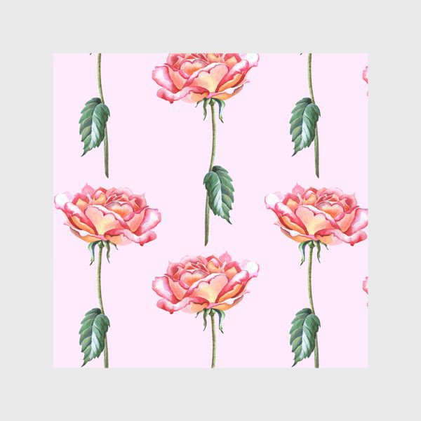 Шторы «Нежные розы на розовом»