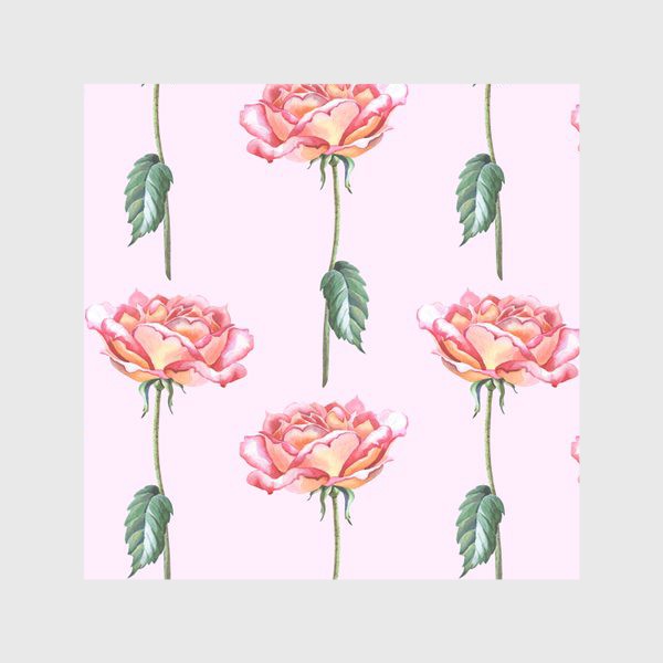 Скатерть «Нежные розы на розовом»