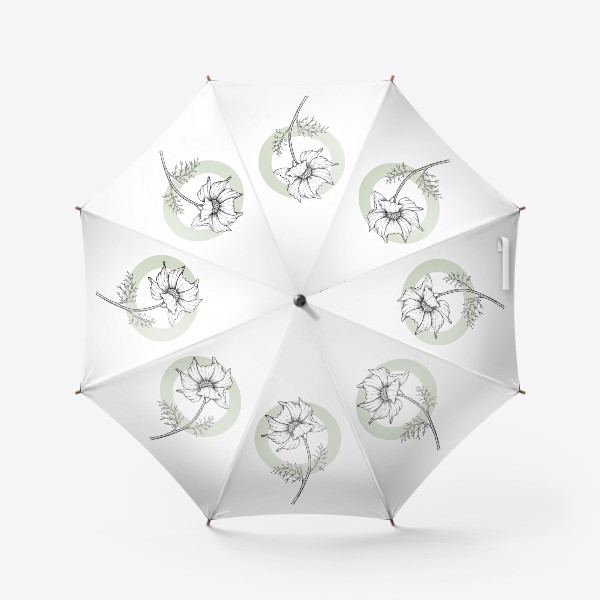 Зонт «Цветок космея, графика»