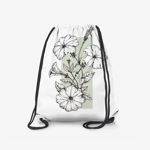 Рюкзак «Цветок Петунья, графика»