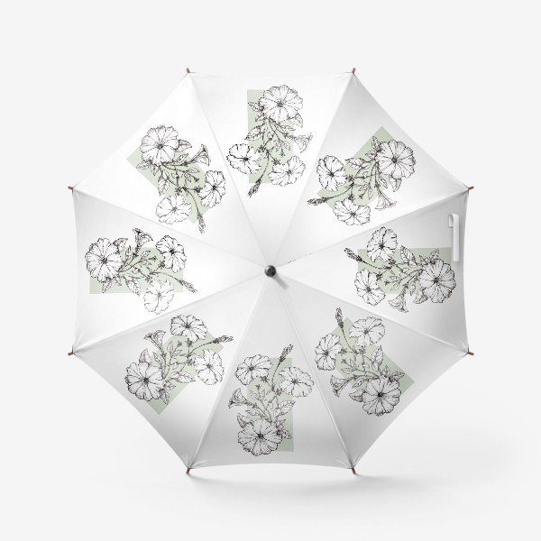 Зонт «Цветок Петунья, графика»