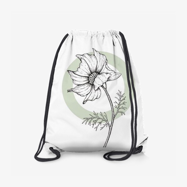 Рюкзак «Цветок космея, графика»