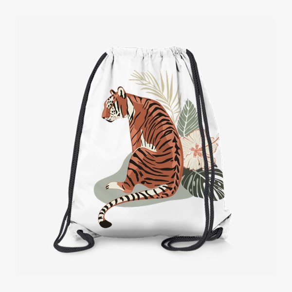 Рюкзак «бенгальский тигр в растениях »