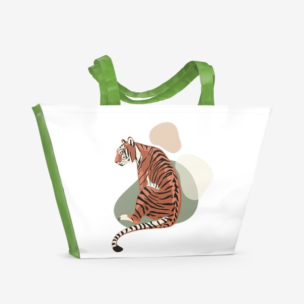 Пляжная сумка «бенгальский тигр символ 2022 года »