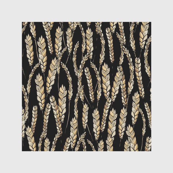 Скатерть «Пшеничное поле на черном»