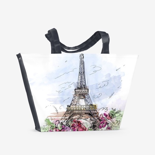 Пляжная сумка «Париж - Эйфелева башня»
