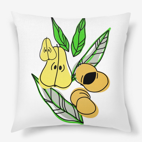 Подушка «Груши и персики»