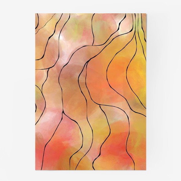 Постер «Осень. Оранжевая абстракция. Батик»