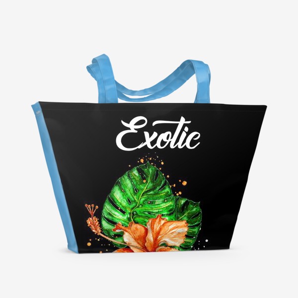 Пляжная сумка «Exotic - темная тема»