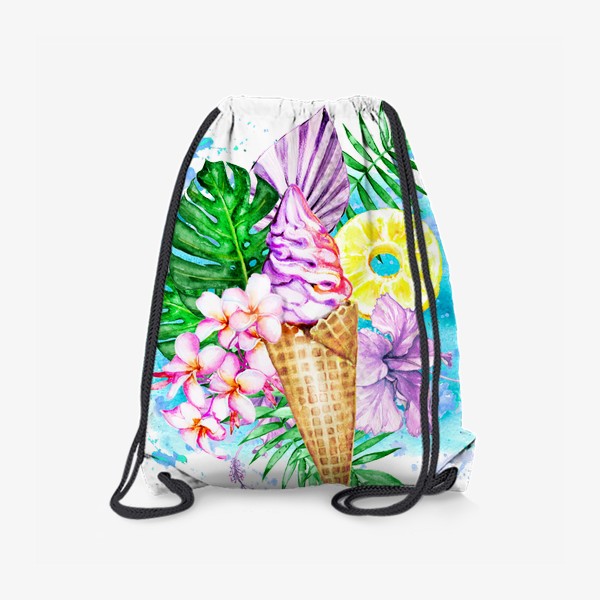 Рюкзак «Тропический букет с мороженым»