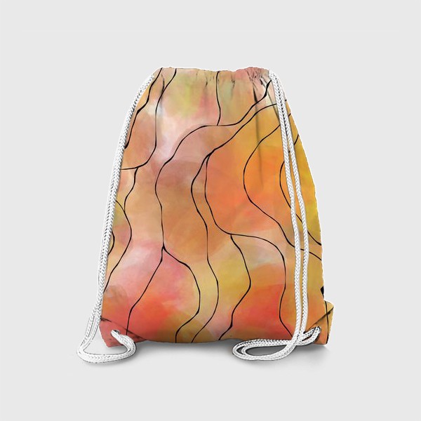 Рюкзак «Осень. Оранжевая абстракция. Батик»