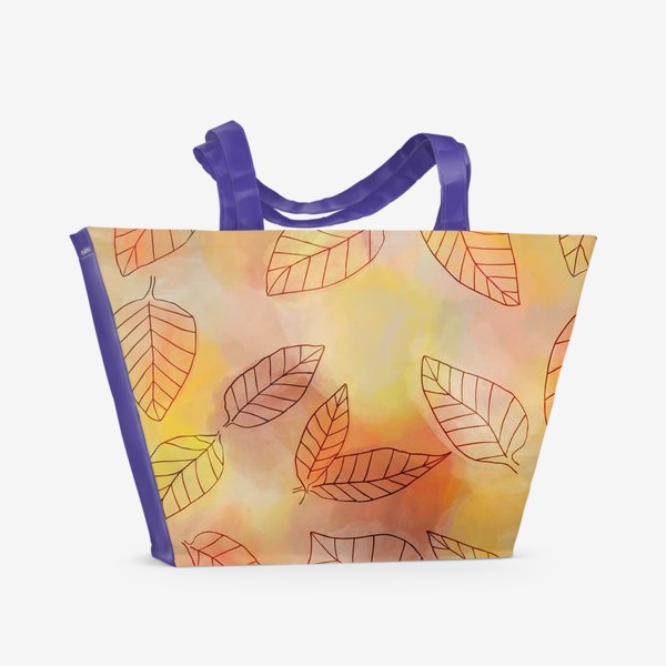 Пляжная сумка &laquo;Осень. Абстракция с листьями&raquo;