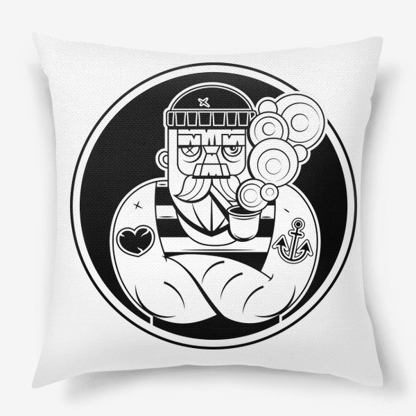 Подушка «Моряк логотип»